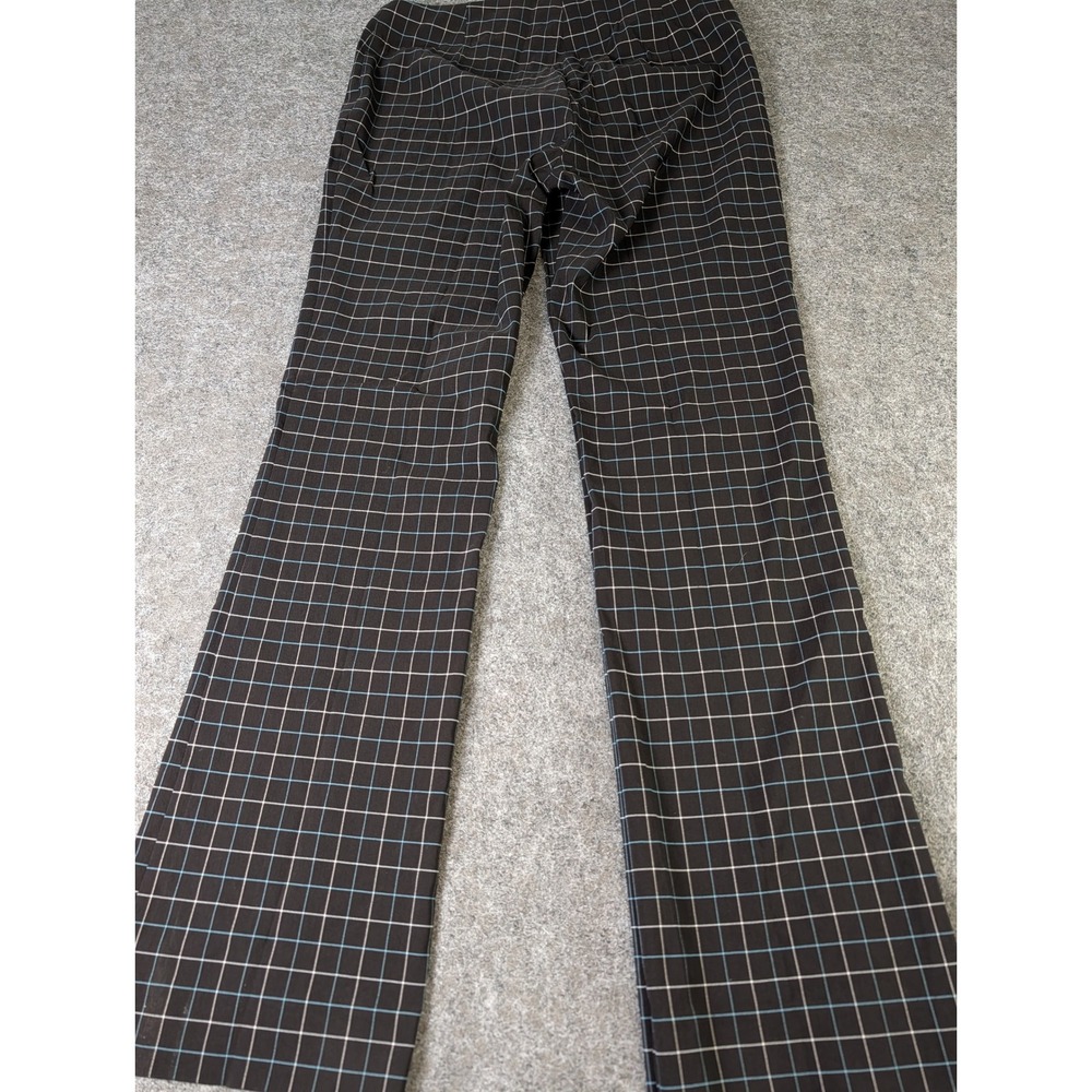 The Limited Stretch Black Windowpane Plaid Dress Pants Bootcut Trousers Size 8 - Picture 5 of 10